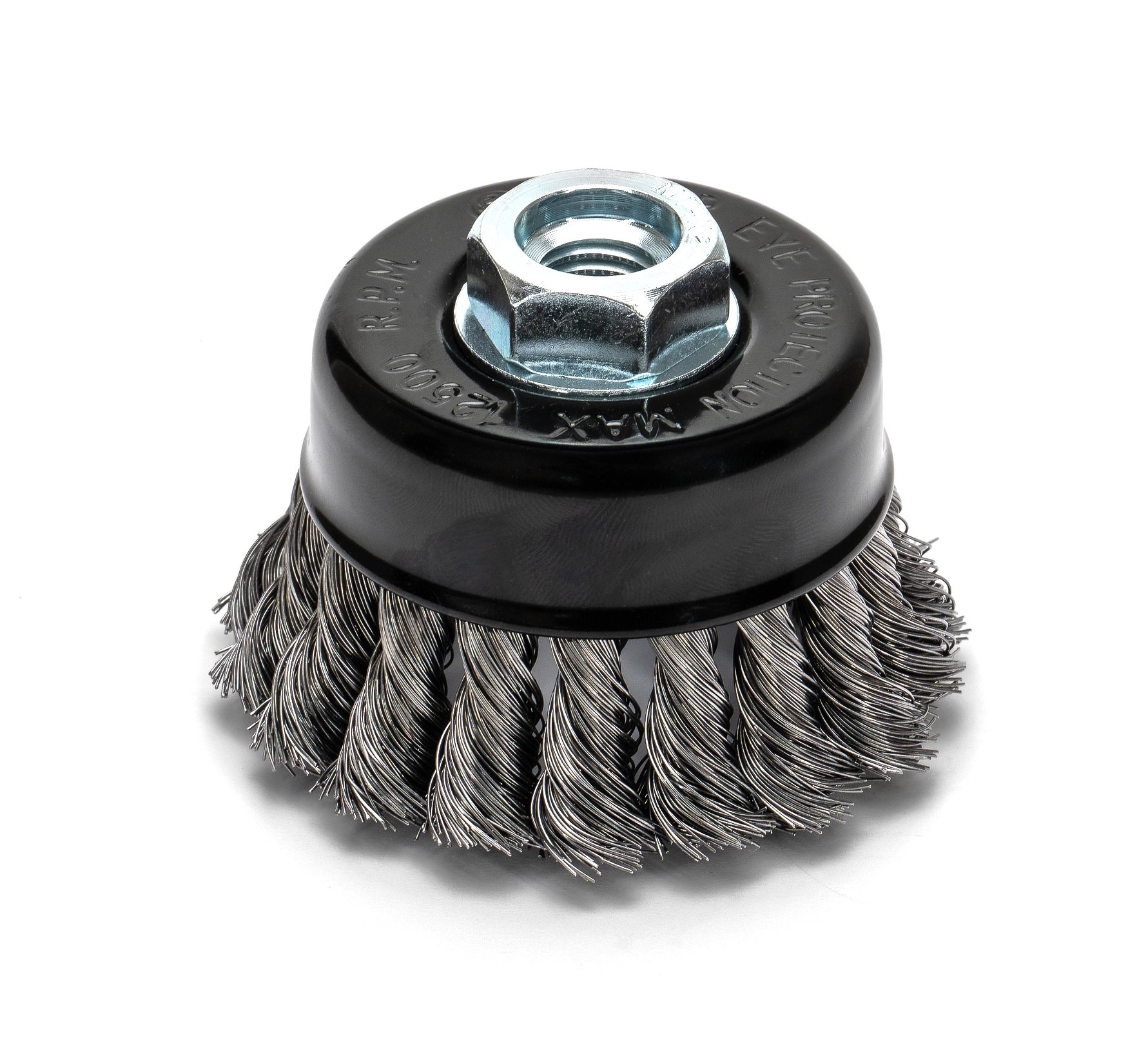 75mm Twist Knot Cup Wire Brush Wheel - Steel