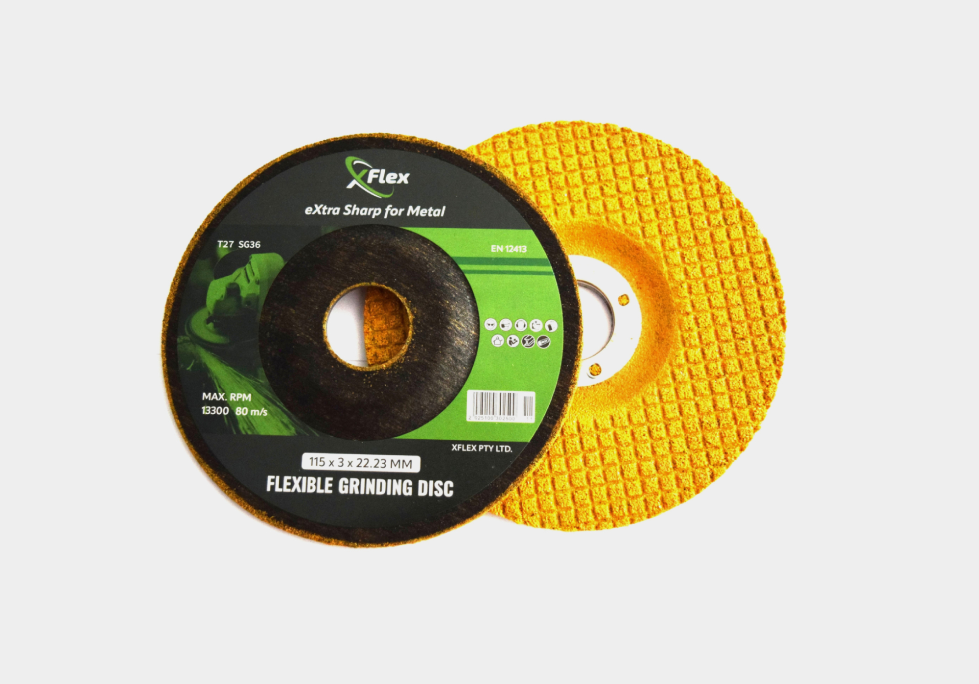 115x3mm (4.5”) Flexible Grinding Disc - 20 Pack