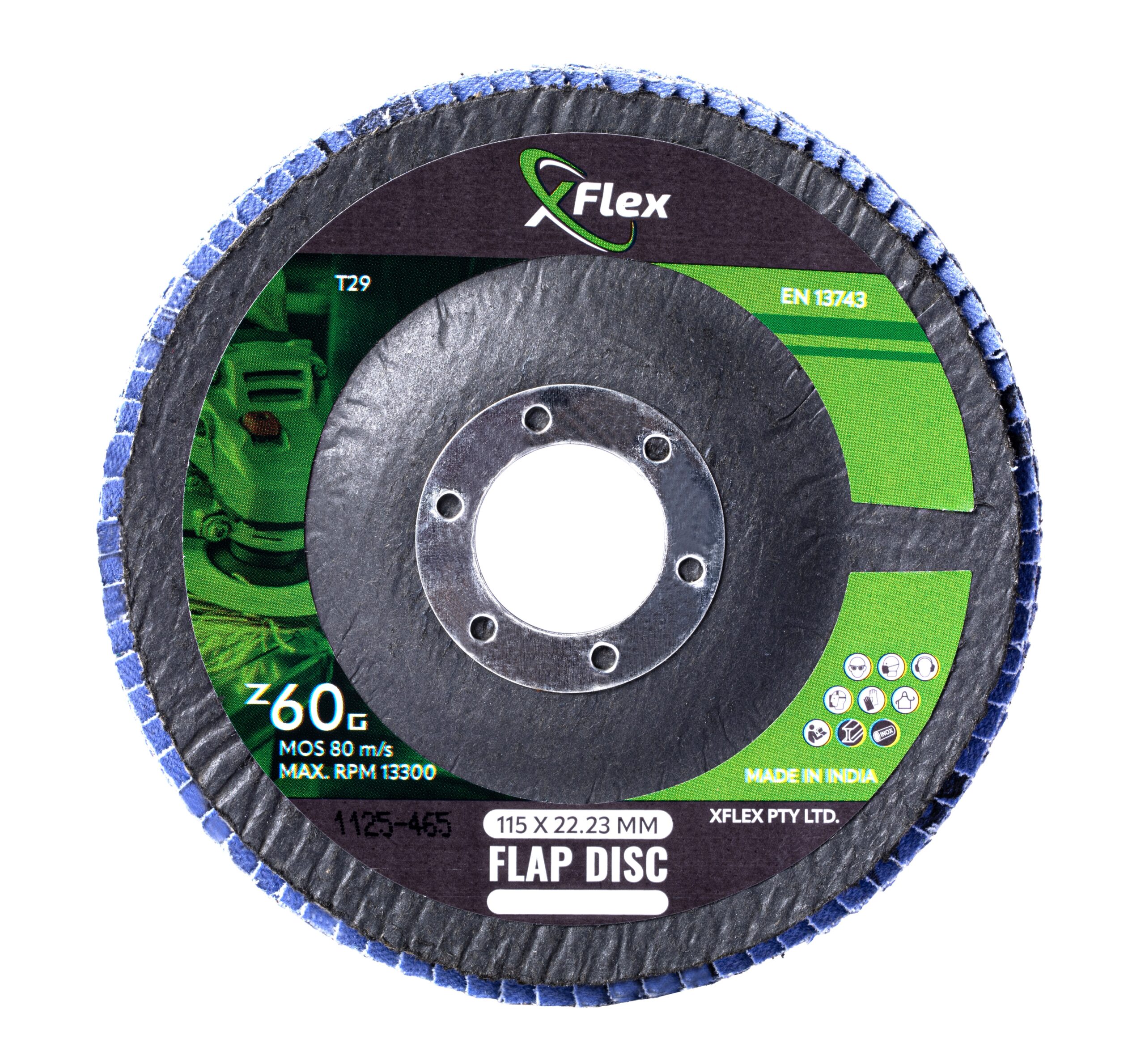 115mm (4.5”) Zirconia Flap Disc – 10 Pack